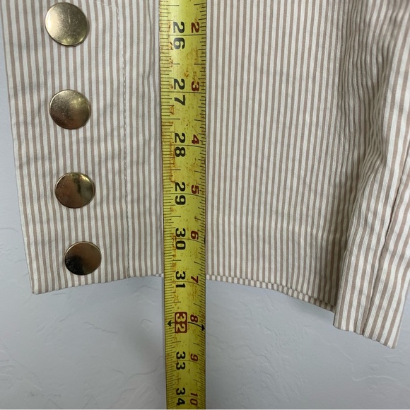 Zac & Rachel Tan Stripped Capris Size 12 - Picture 5 of 9
